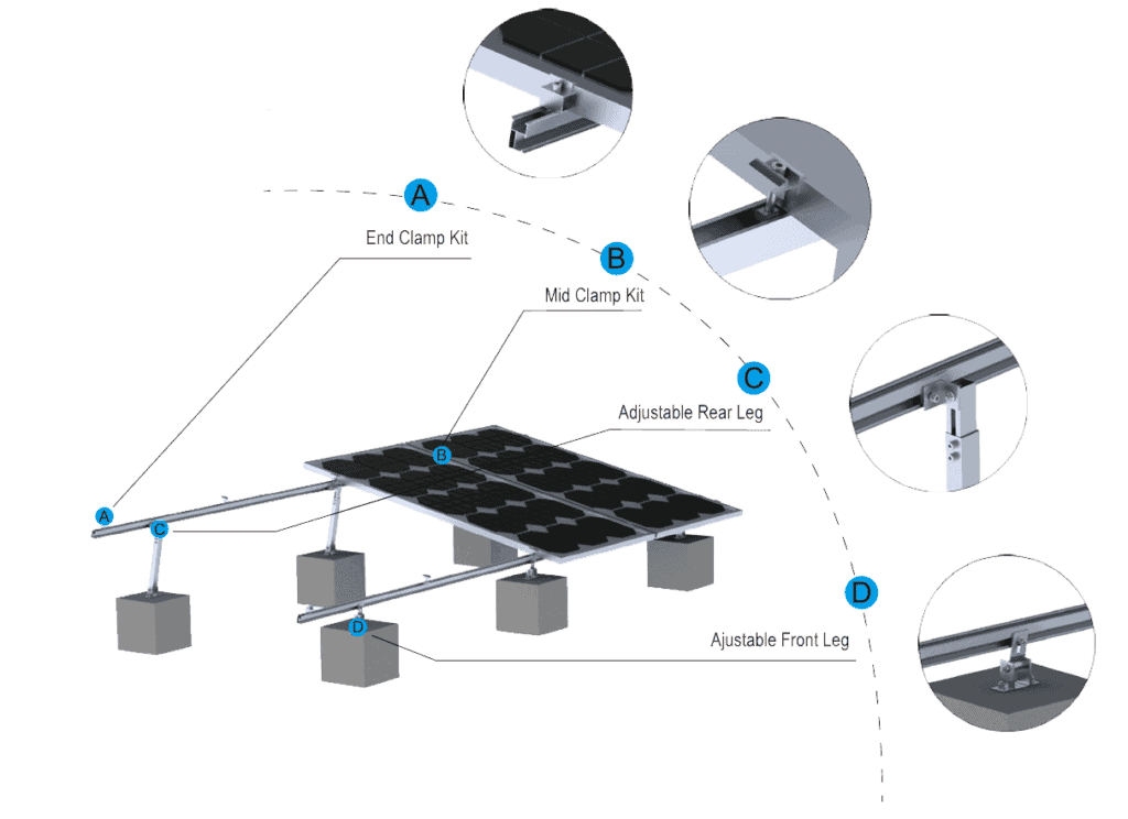 tp-4 Solar Mounting structure details